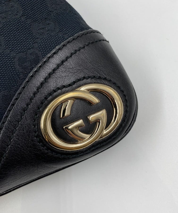 Gucci Vintage Canvas Hobo Tote