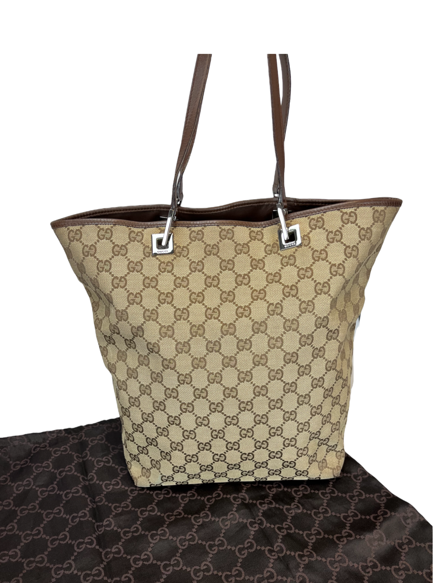 Gucci Jacquard x Leather Tote