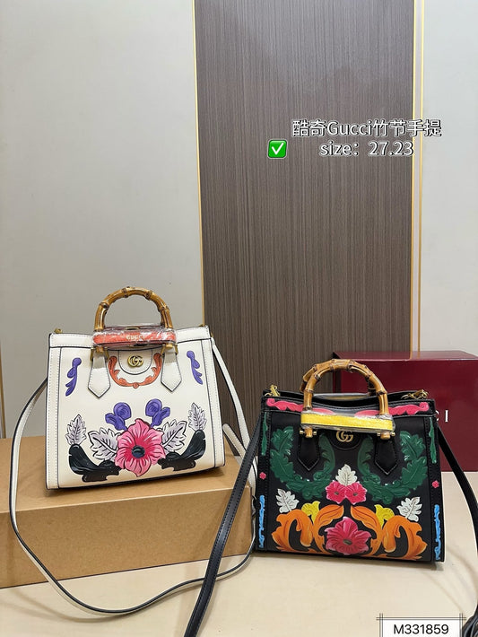 GC713 Gucci Diana Medium Tote Bag / 10.6"W x 9.4"H x 4.3"D