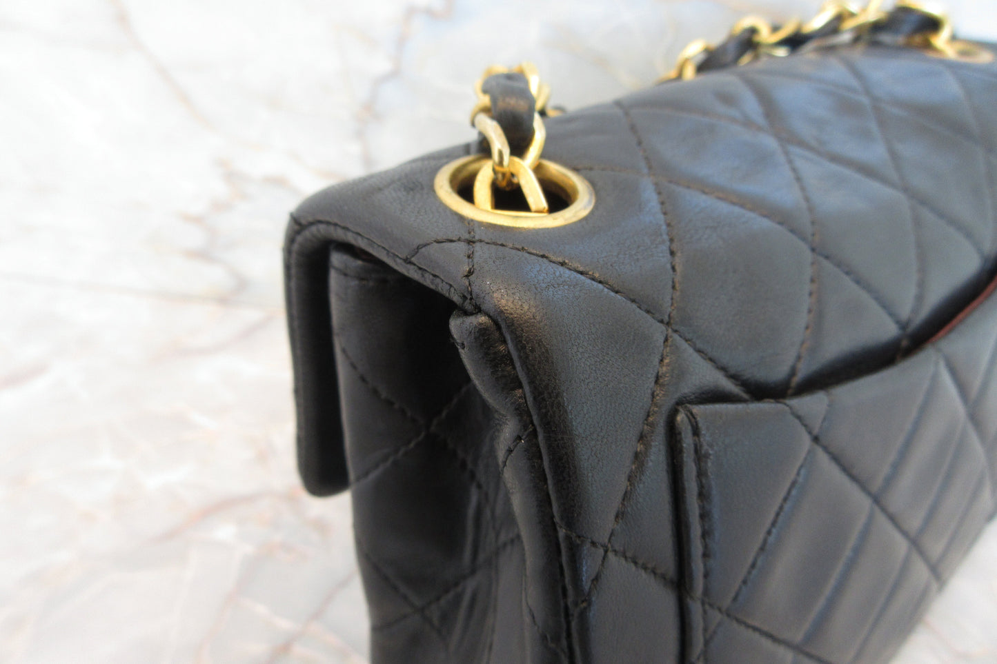 CHANEL/シャネル ミニマトラッセシングルフラップチェーンショルダーバッグ ラムスキン ブラック/ゴールド金具 ショルダーバッグ 700060218