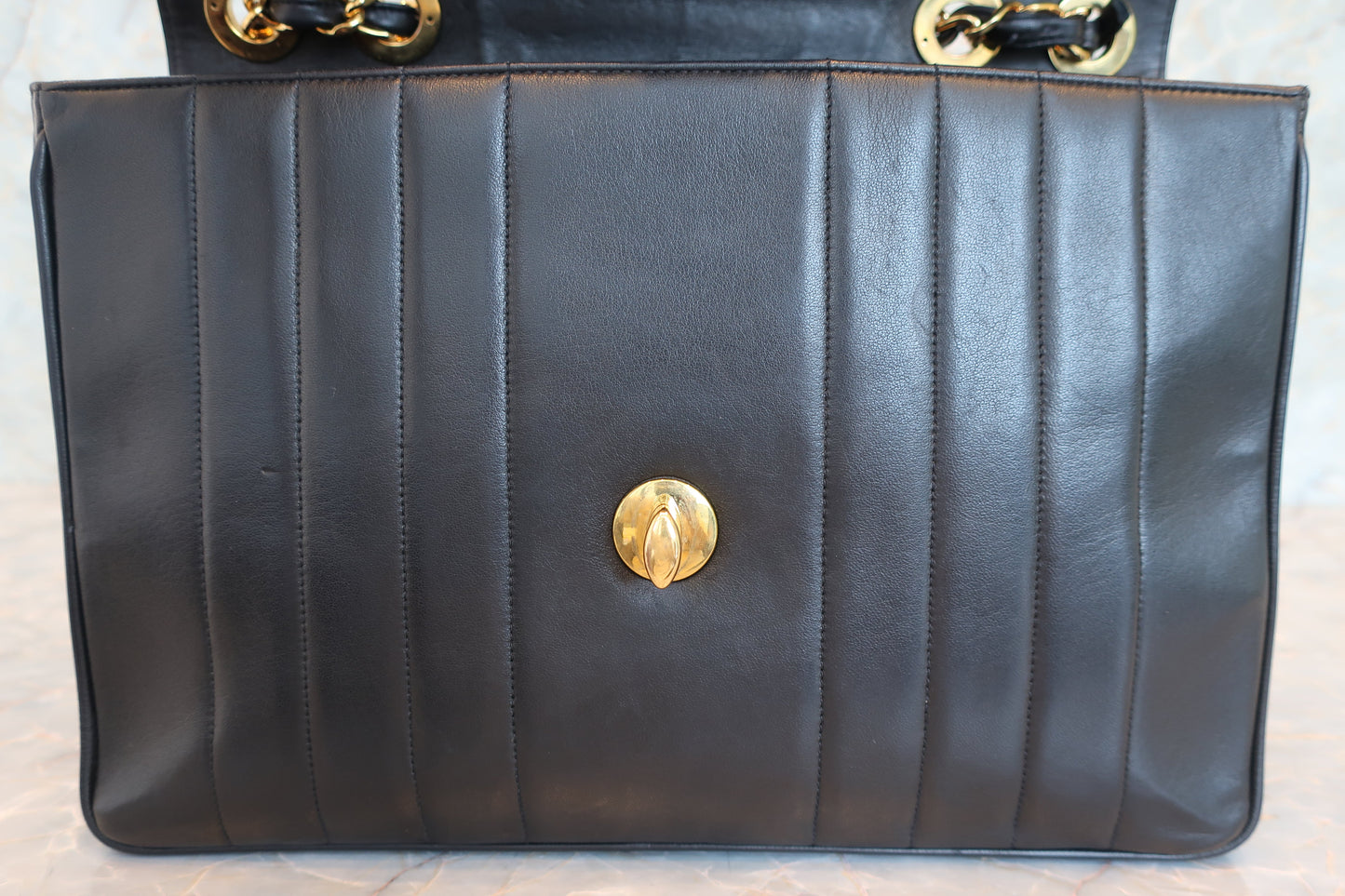 CHANEL/シャネル マドモアゼルチェーンショルダーバッグ ラムスキン ブラック/ゴールド金具 ショルダーバッグ 700070082