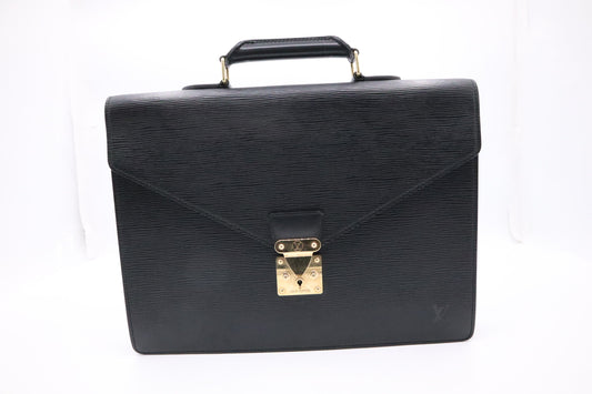 Louis Vuitton Serviette Conseiller in Black Epi Leather