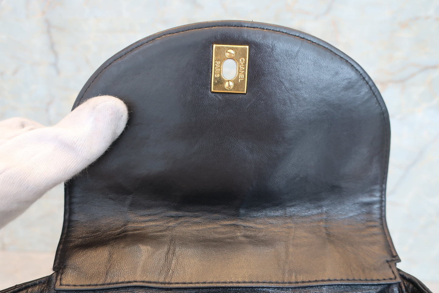 CHANEL/シャネル マトラッセチェーンリュック ラムスキン ブラック/ゴールド金具 リュック 700070090