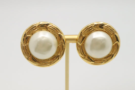 Chanel Clip-On Pearl Earrings
