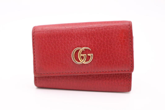 Gucci 6 Key Case in Red Leather