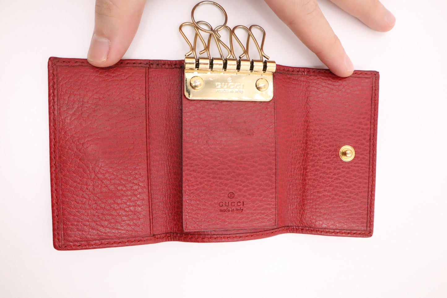 Gucci 6 Key Case in Red Leather