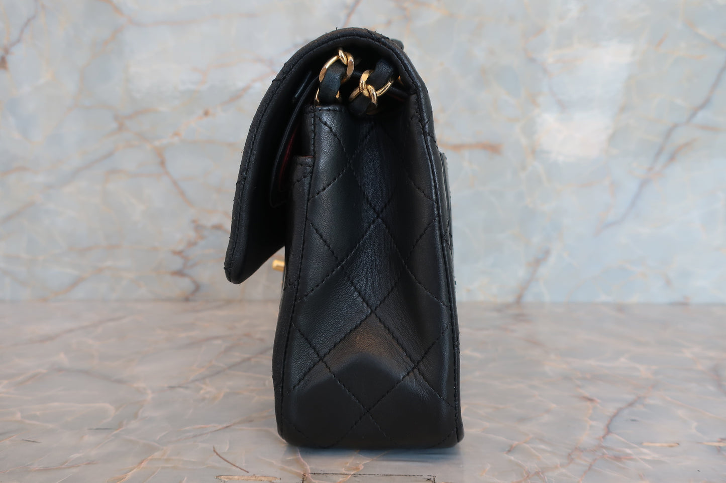 CHANEL/シャネル マトラッセＷフラップチェーンショルダーバッグ ラムスキン ブラック/ゴールド金具 ショルダーバッグ 700070133