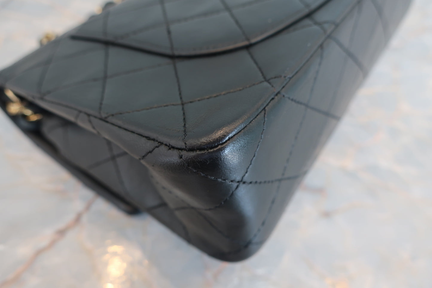 CHANEL/シャネル マトラッセＷフラップチェーンショルダーバッグ ラムスキン ブラック/ゴールド金具 ショルダーバッグ 700070133