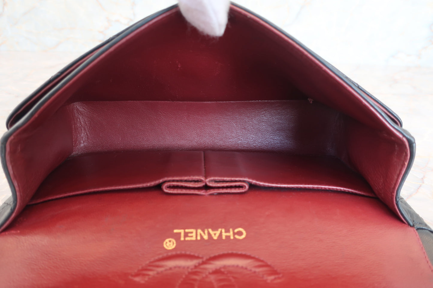 CHANEL/シャネル マトラッセＷフラップチェーンショルダーバッグ ラムスキン ブラック/ゴールド金具 ショルダーバッグ 700070133
