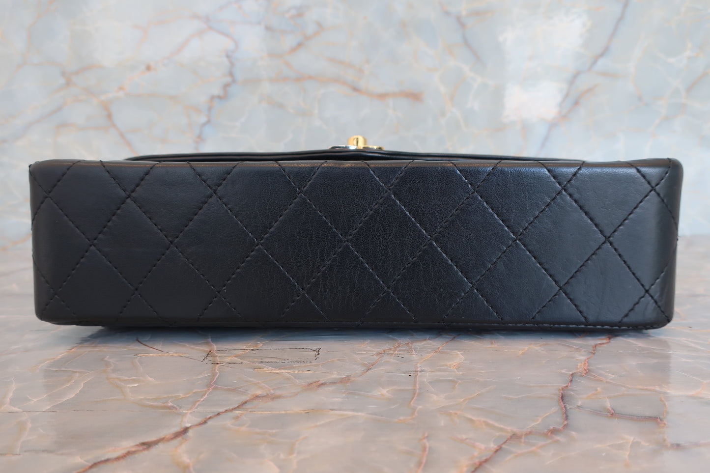 CHANEL/シャネル パリ限定マトラッセダブルフラップチェーンショルダーバッグ ラムスキン ブラック/ゴールド金具 ショルダーバッグ 700070088