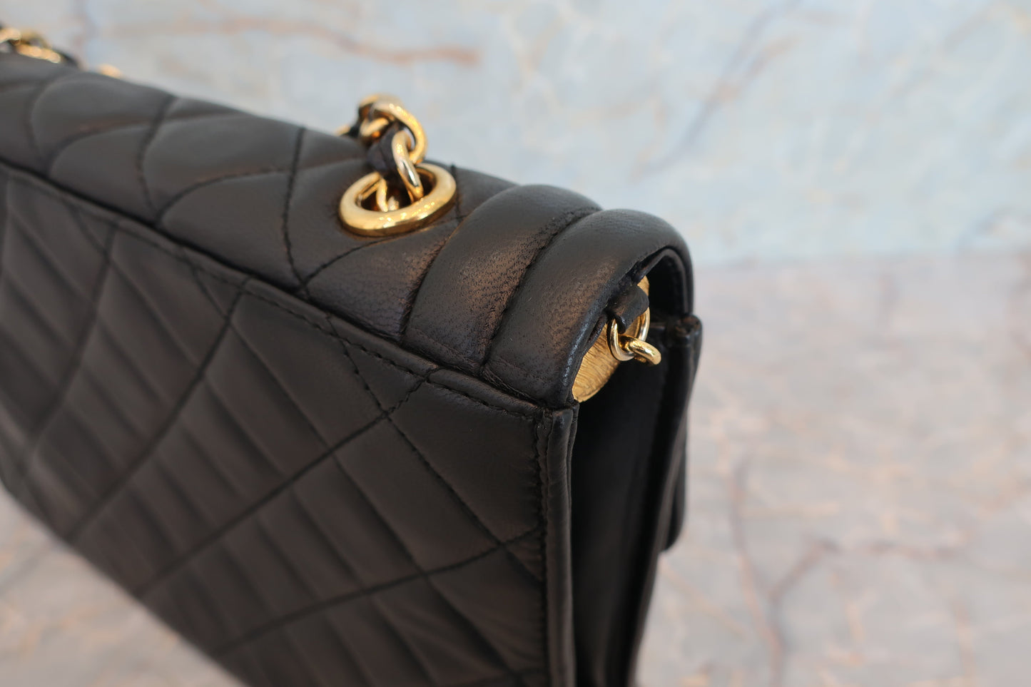 CHANEL/シャネル マトラッセフリンジチェーンショルダーバッグ ラムスキン ブラック/ゴールド金具 ショルダーバッグ 700070134