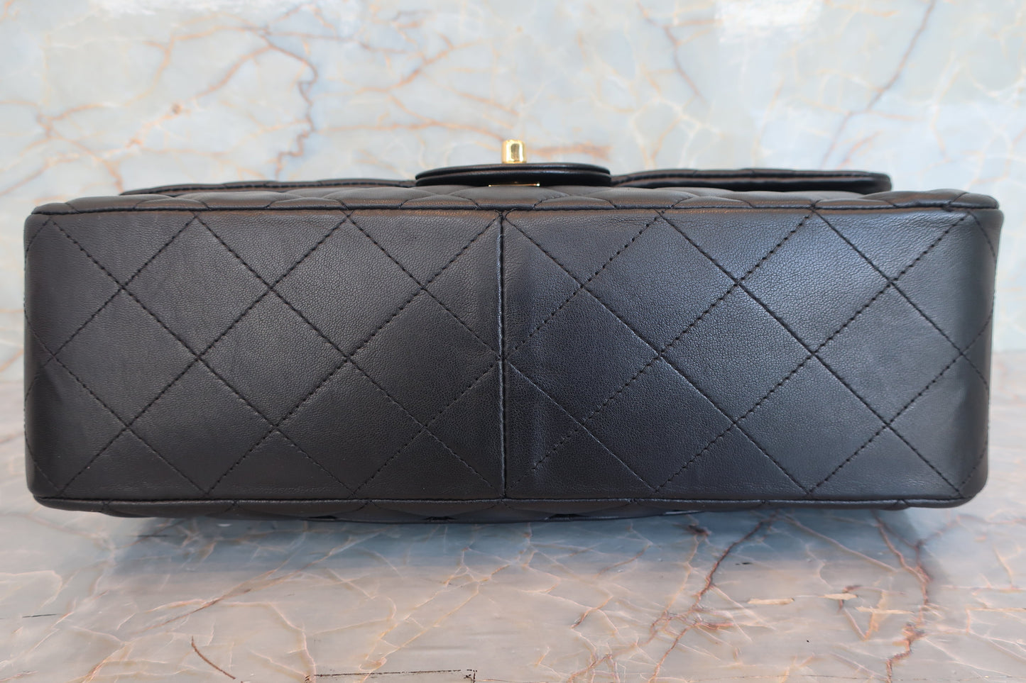 CHANEL/シャネル 中マトラッセシングルフラップチェーンショルダーバッグ ラムスキン ブラック/ゴールド金具 ショルダーバッグ 700070123