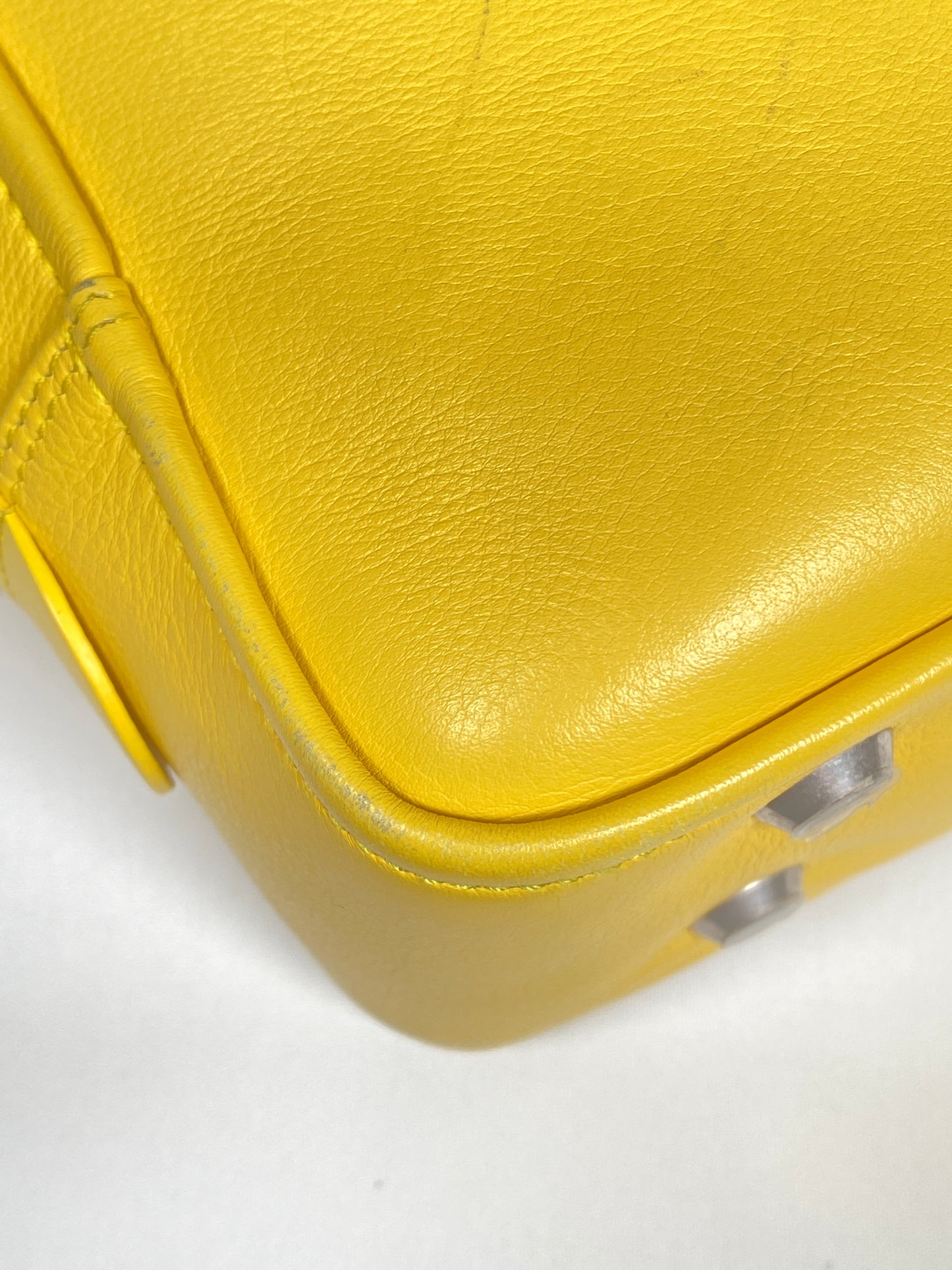 BALENCIAGA  - TRIANGLE SQUARE XS BAG IN YELLOW