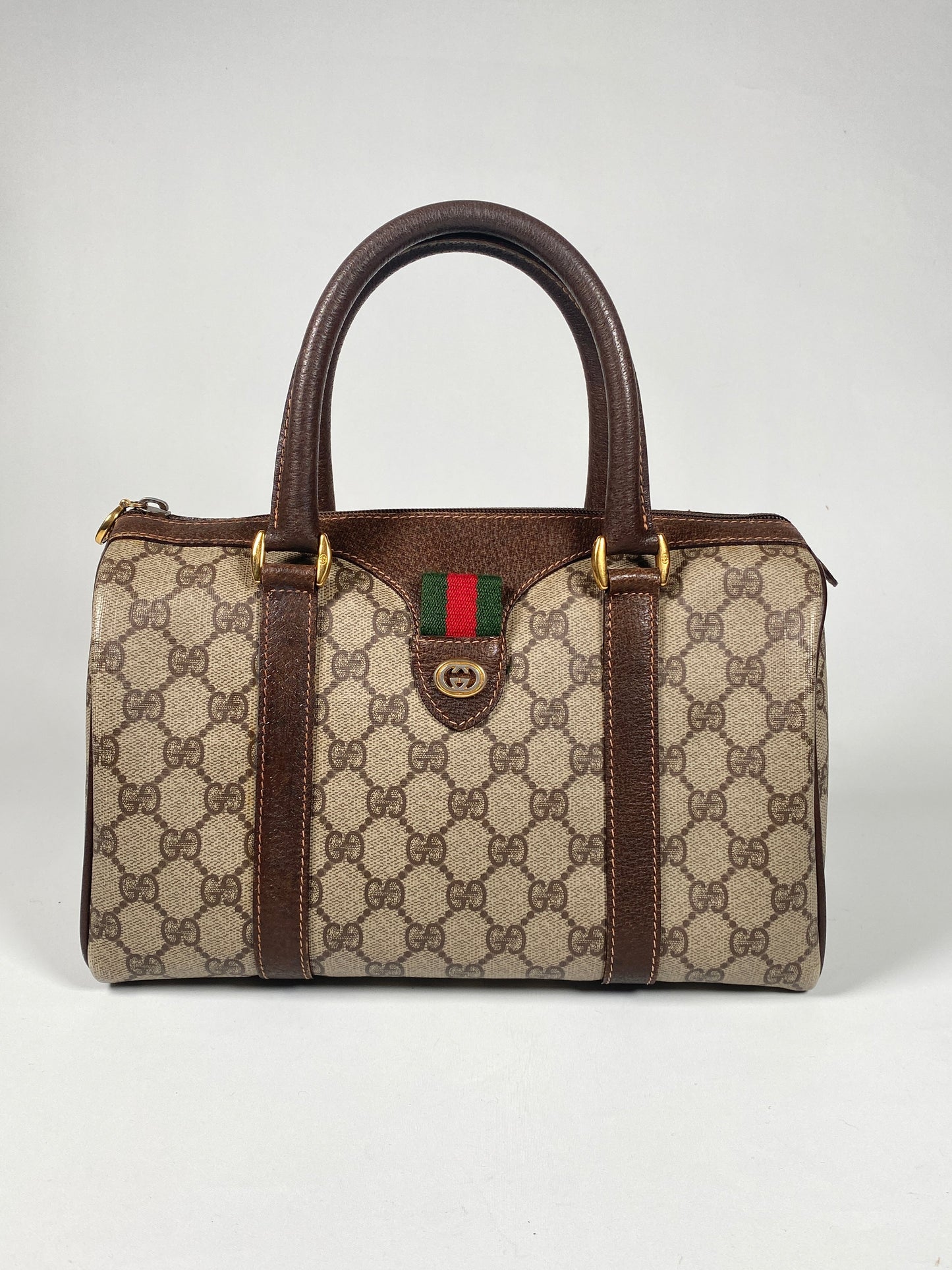 GUCCI - GG SUPREME CANVAS SMALL BOSTON BAG - VINTAGE