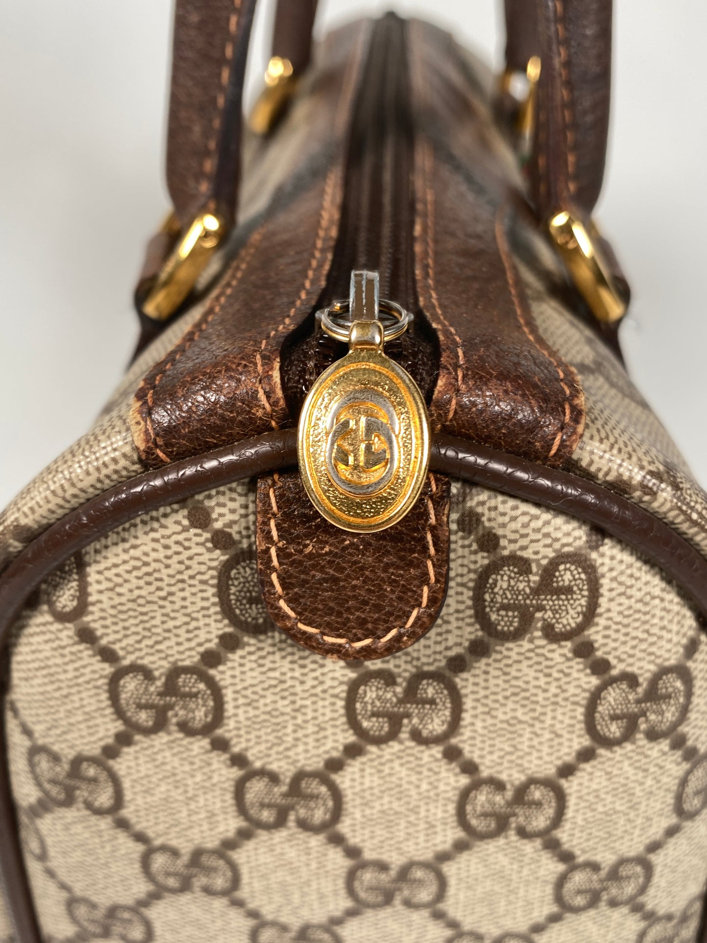 GUCCI - GG SUPREME CANVAS SMALL BOSTON BAG - VINTAGE