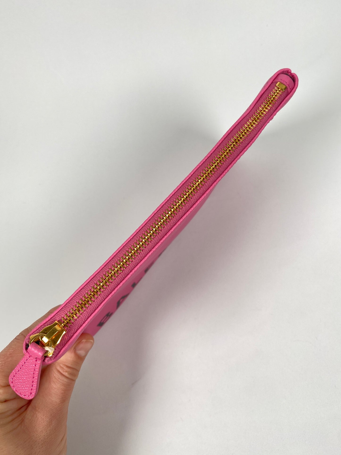 BALENCIAGA - VILLE LEATHER POUCH PINK SZ MED - NEW
