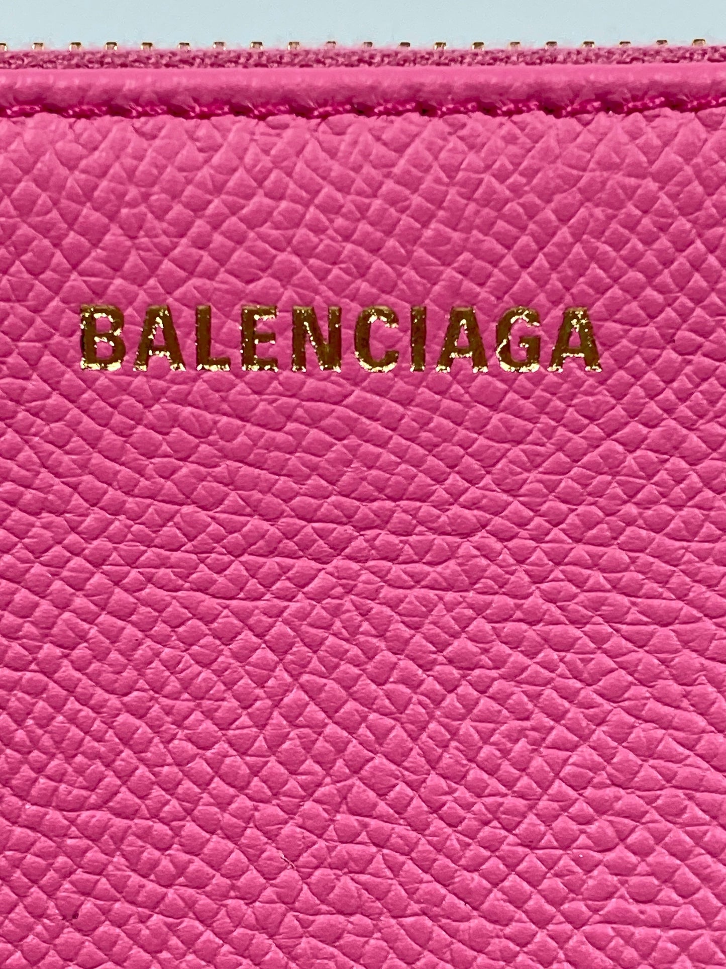 BALENCIAGA - VILLE LEATHER POUCH PINK SZ MED - NEW