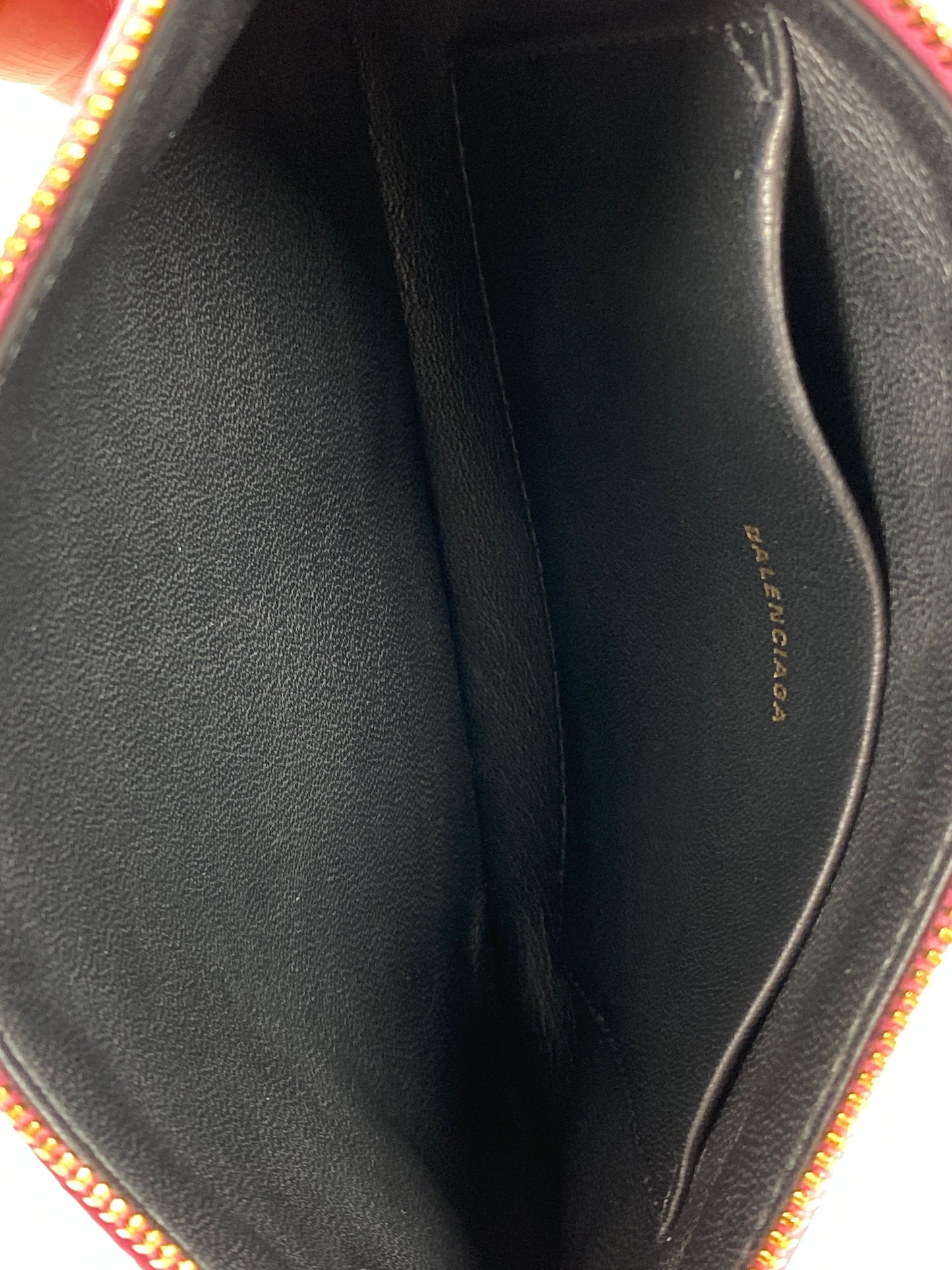 BALENCIAGA - VILLE LEATHER POUCH PINK SZ MED - NEW