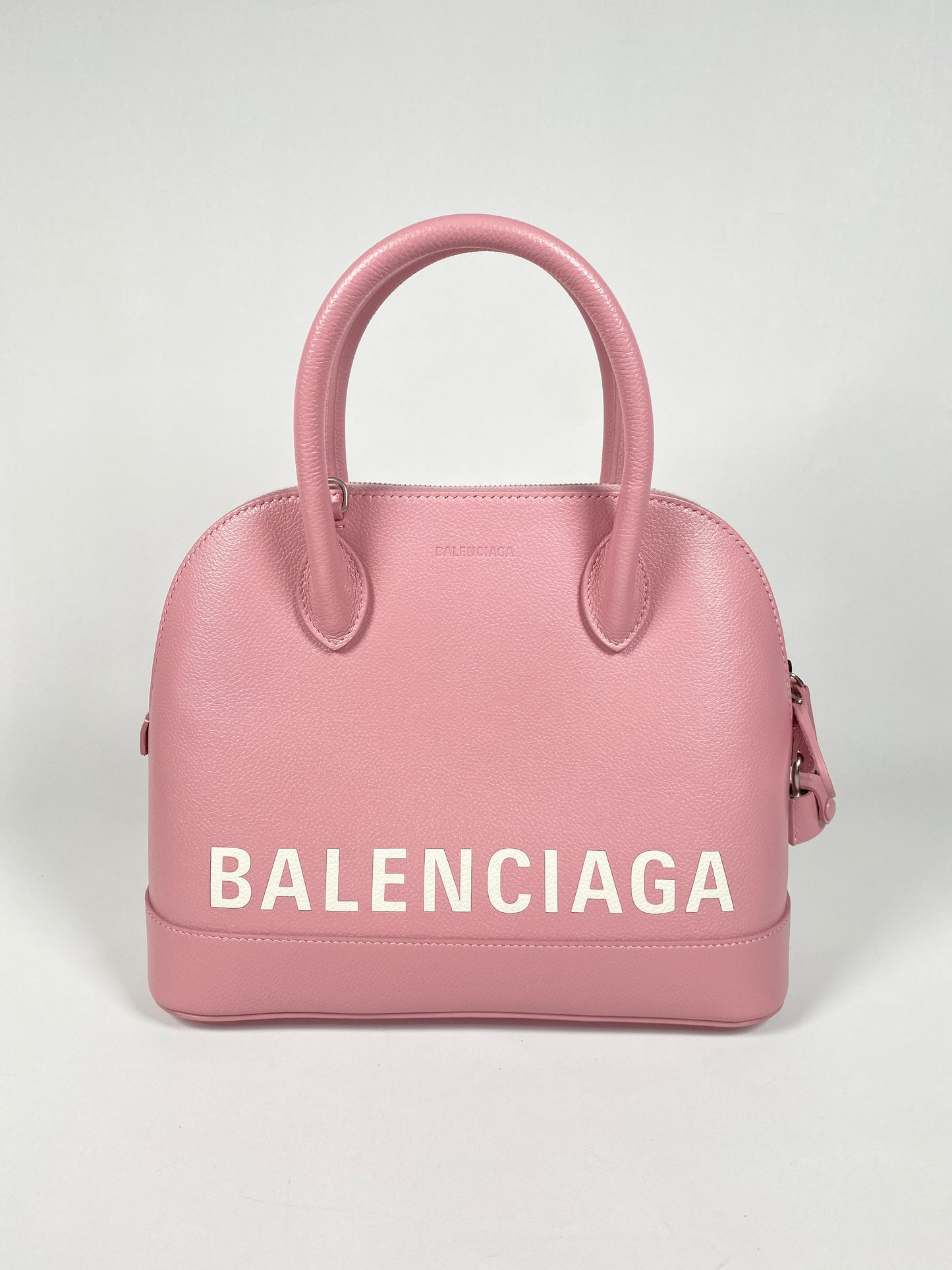 BALENCIAGA - VILLE SMALL TOP HANDLE LOGO PRINTED CROSS BODY BAG - NEW