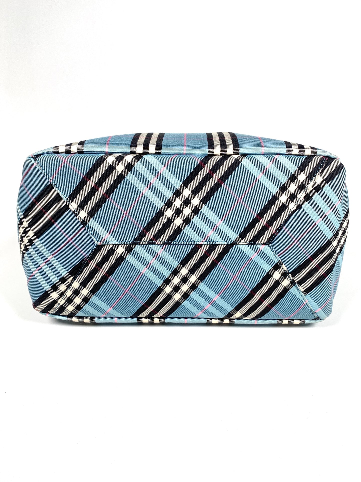 BURBERRY - BLUE NOVACHECK TOTE BAG - BLUE LABEL