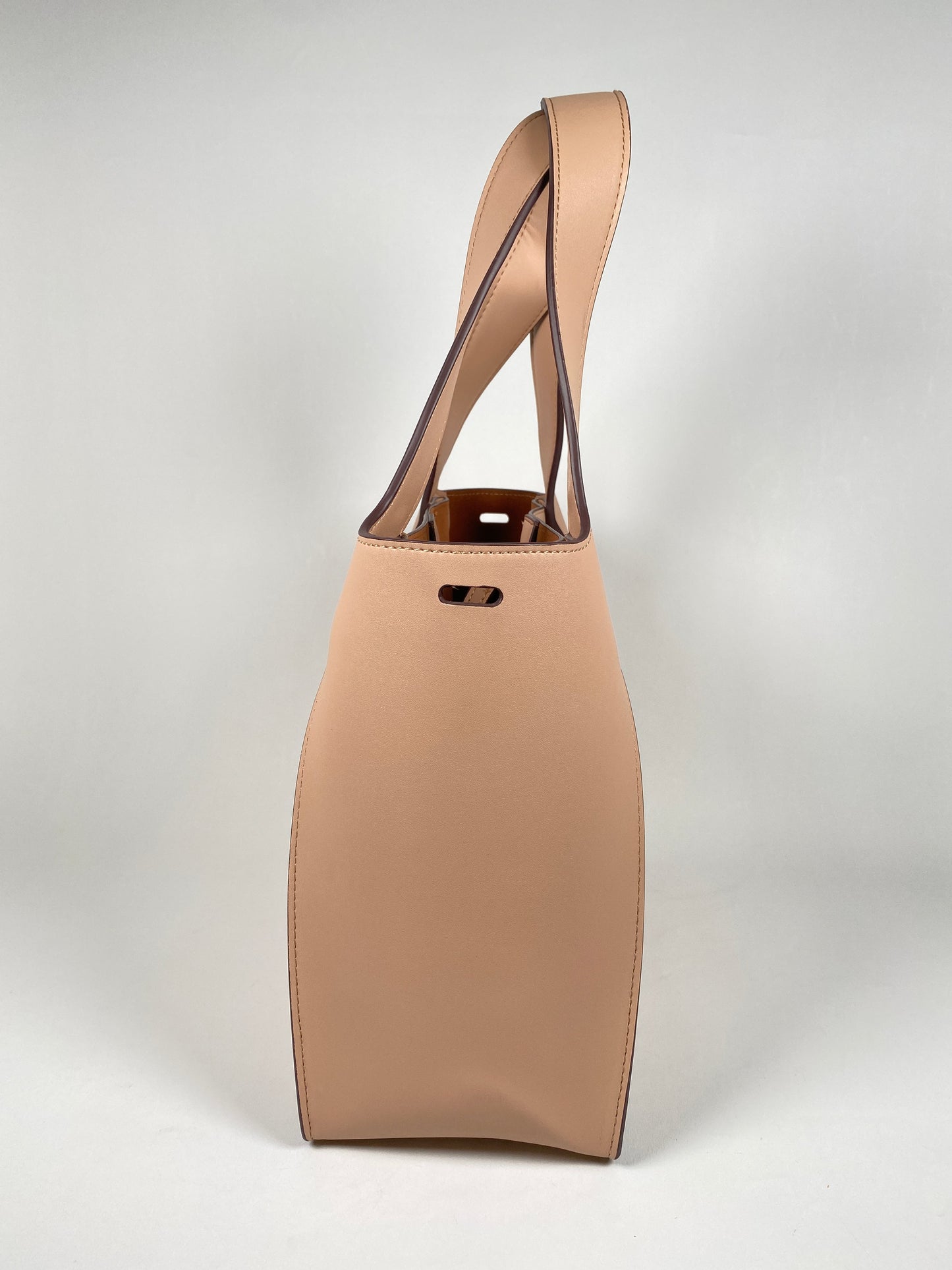 STELLA McCARTNEY - BEIGE PERFORATED LOGO TOTE BAG & POUCH