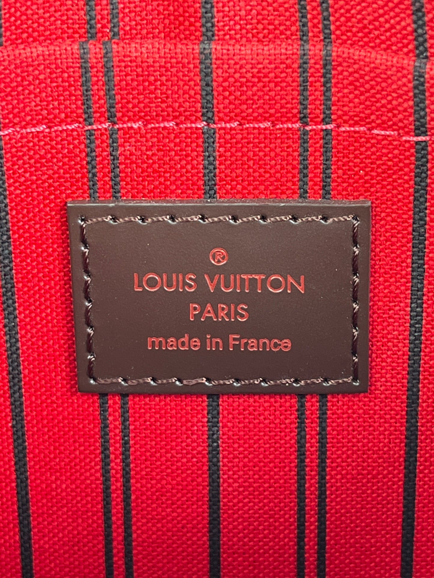 LOUIS VUITTON - NEVERFULL MM POUCH IN DAMIER EBENE