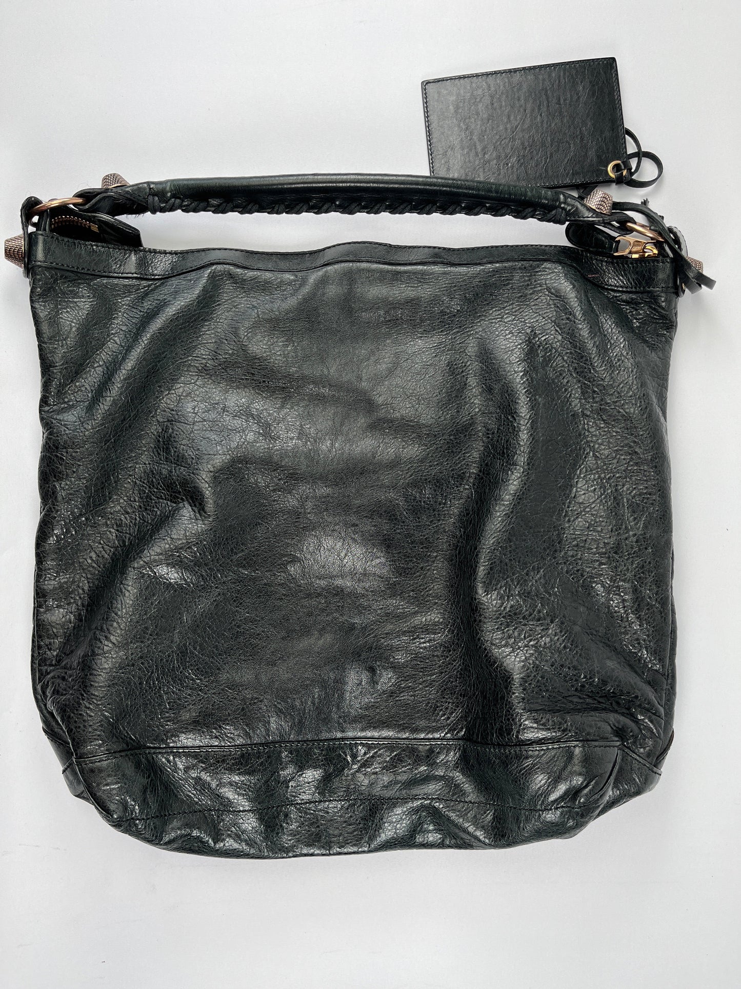BALENCIAGA - DAY HOBO MOTORCYCLE BAG BLACK