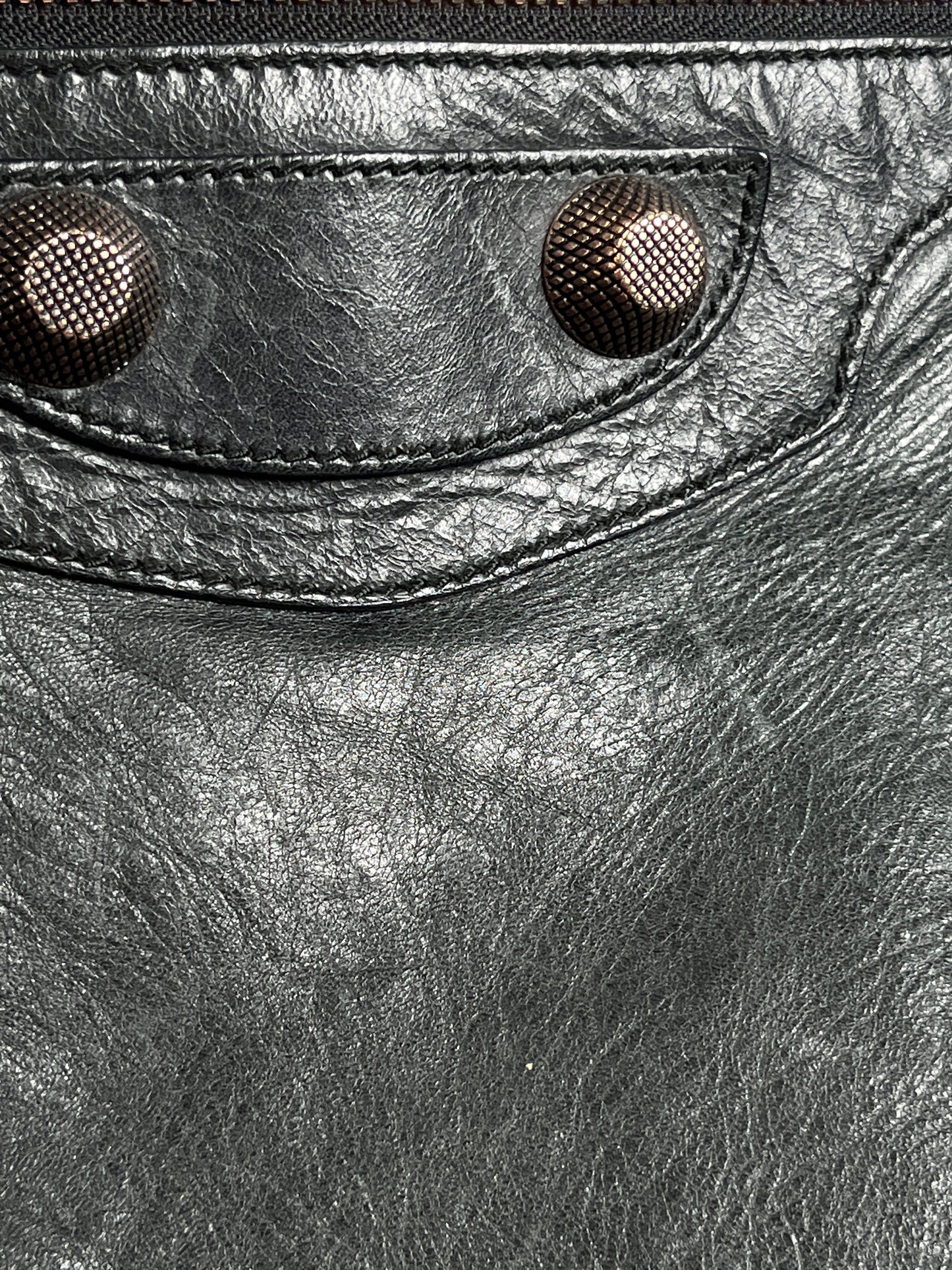 BALENCIAGA - DAY HOBO MOTORCYCLE BAG BLACK