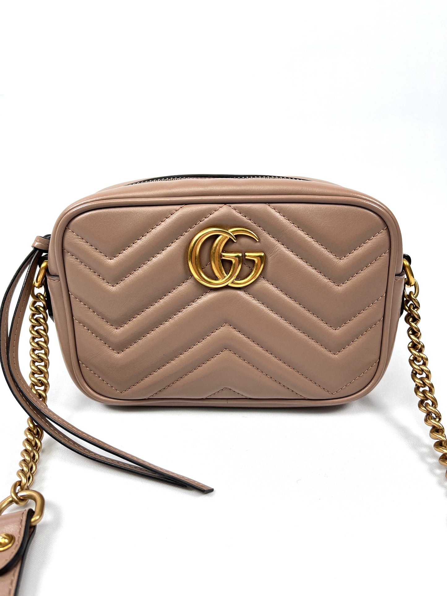 GUCCI - MARMONT MATELASSE MINI BAG DUSTY PINK
