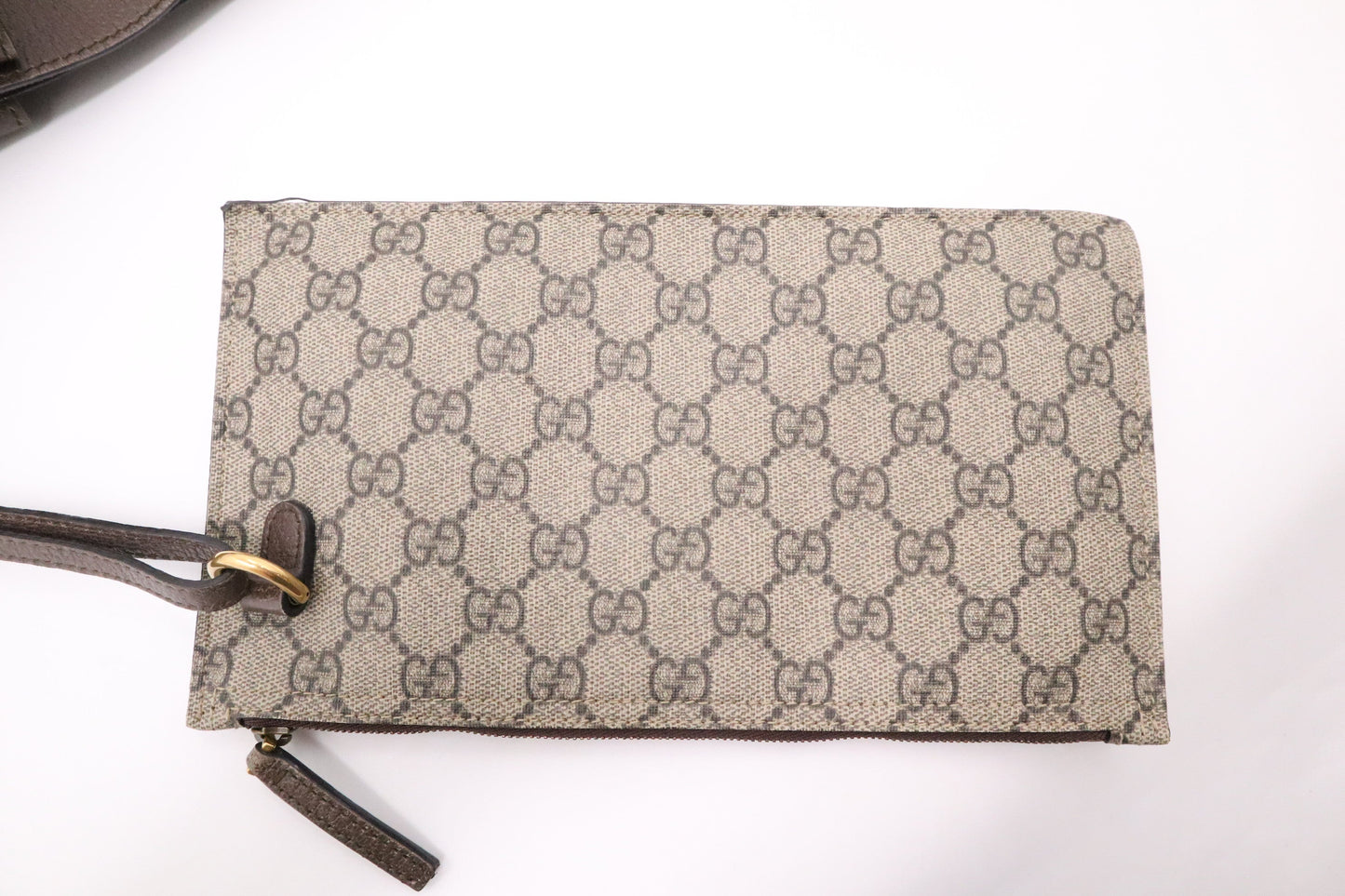 Gucci Ophidia Tote in GG Supreme Canvas and Brown Leather