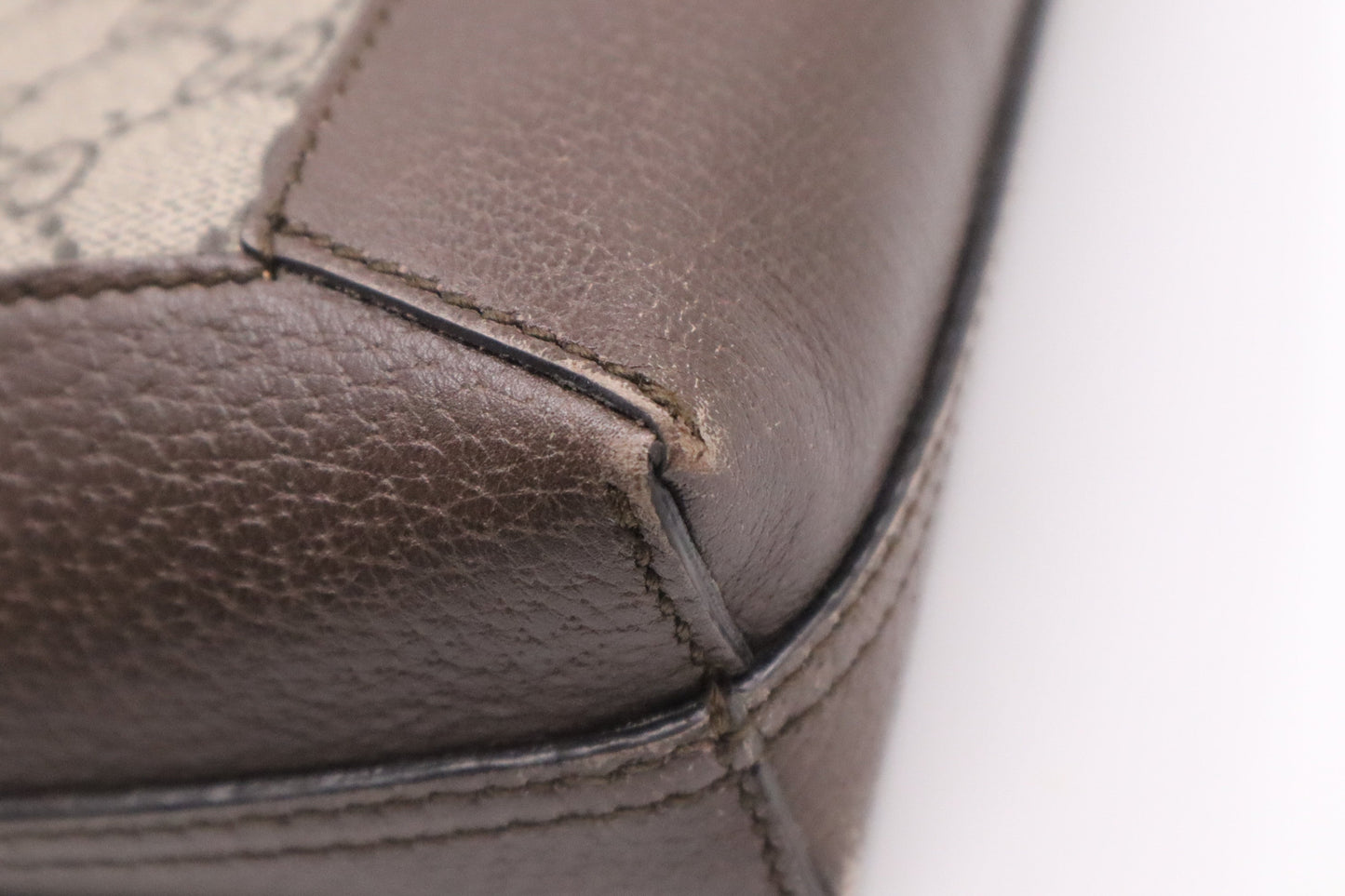 Gucci Ophidia Tote in GG Supreme Canvas and Brown Leather
