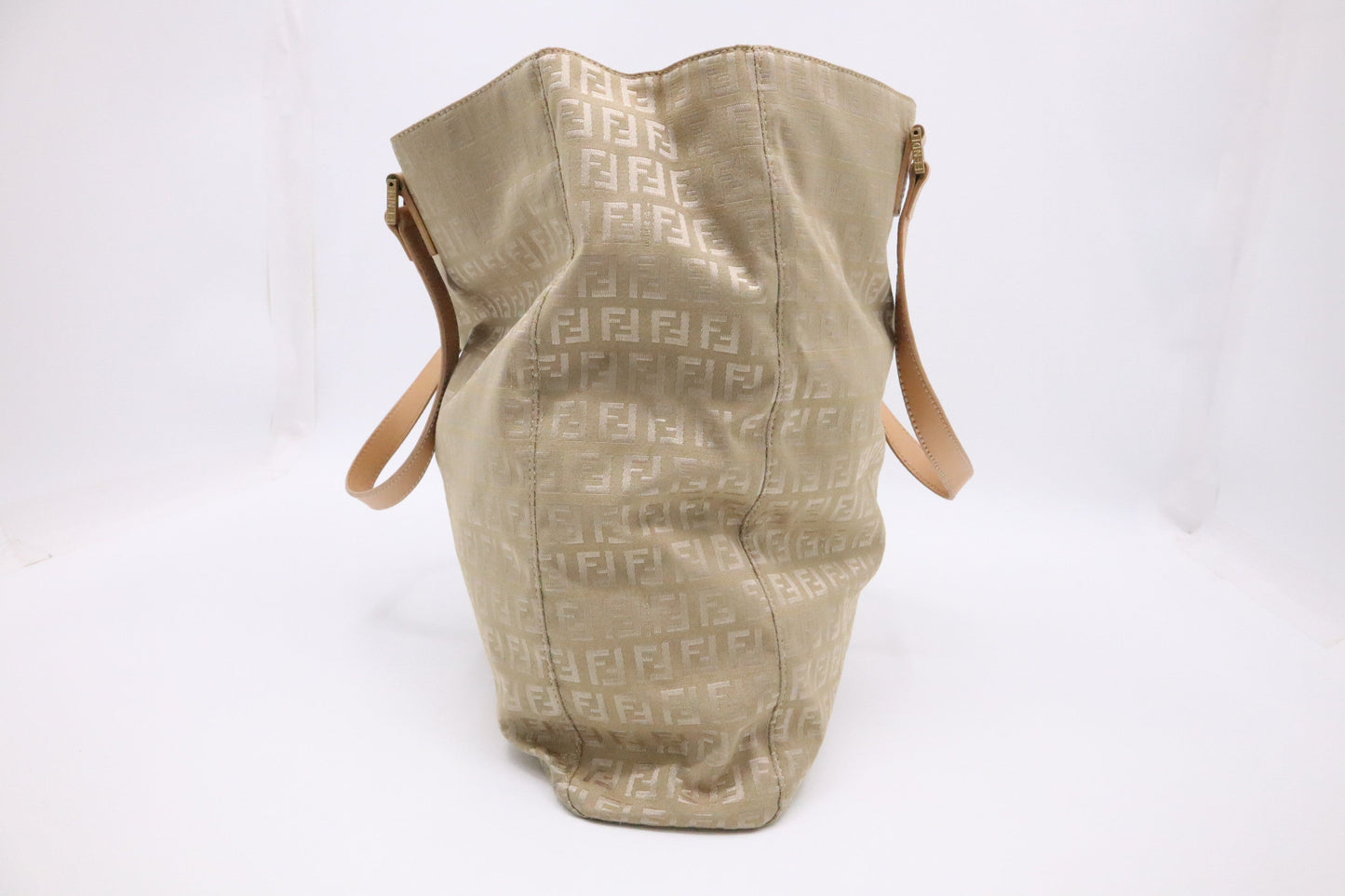 Fendi Tote Bag in Beige Zucchino Canvas