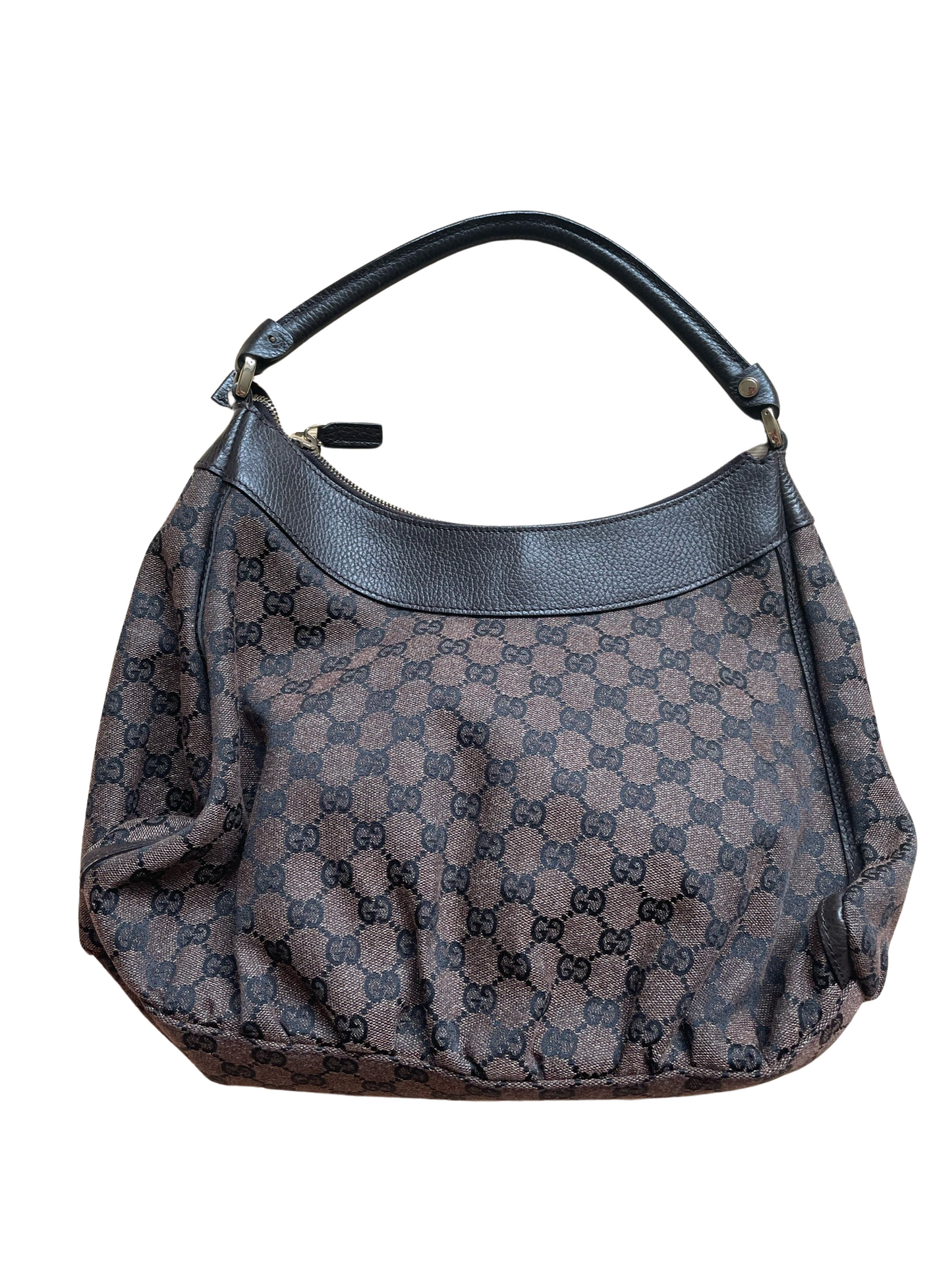 Gucci Abbey Brown Jacquard & Leather