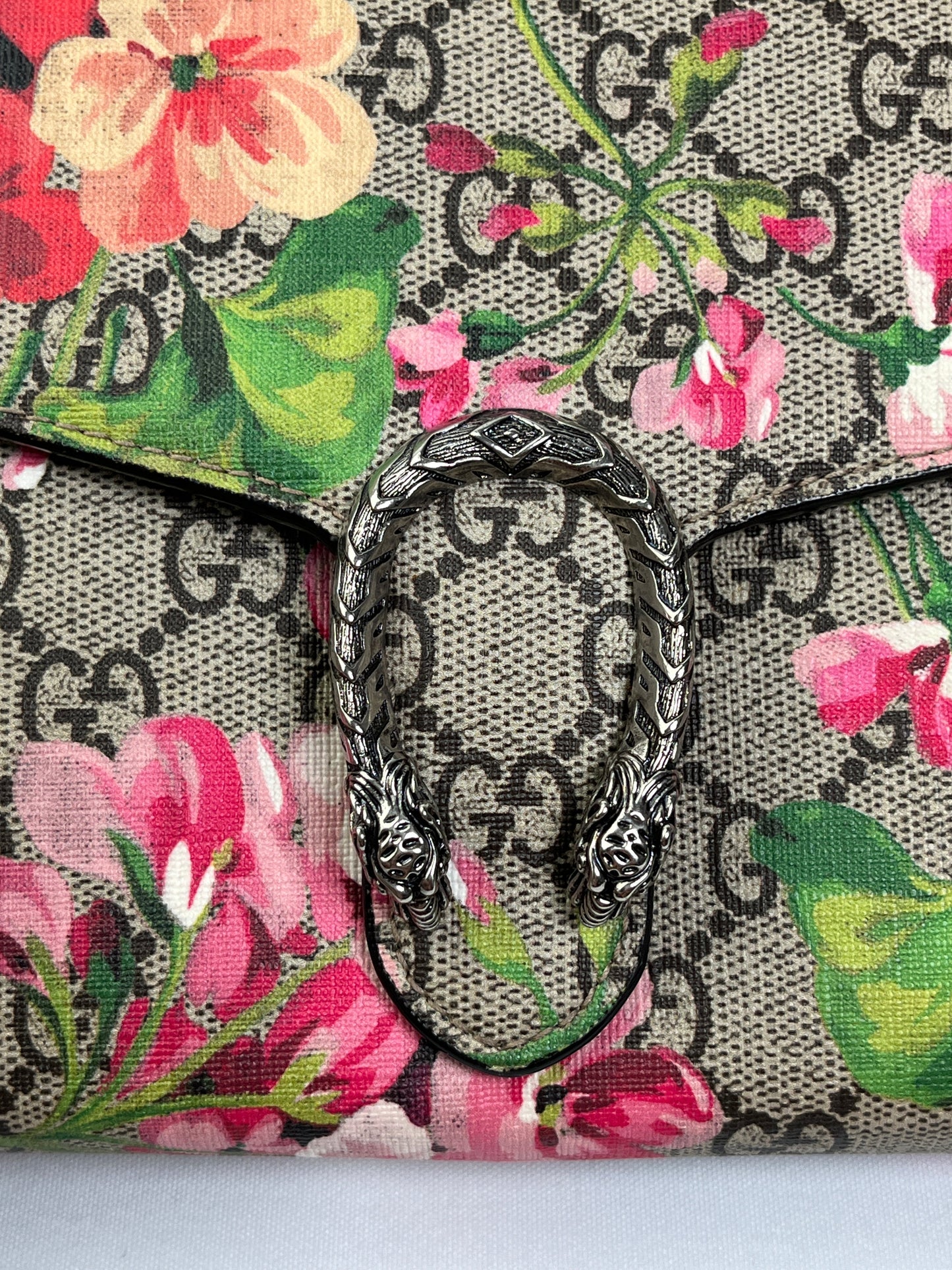 GUCCI - DIONYSUS GG SUPREME BLOOMS PRINT CHAIN WALLET