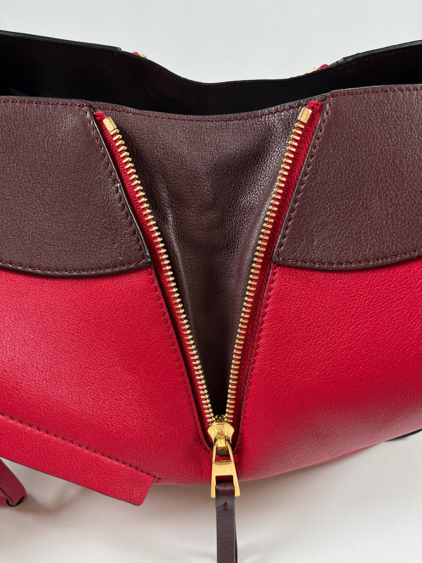 LOEWE - SMALL HAMMOCK BAG BURGUNDY & RED