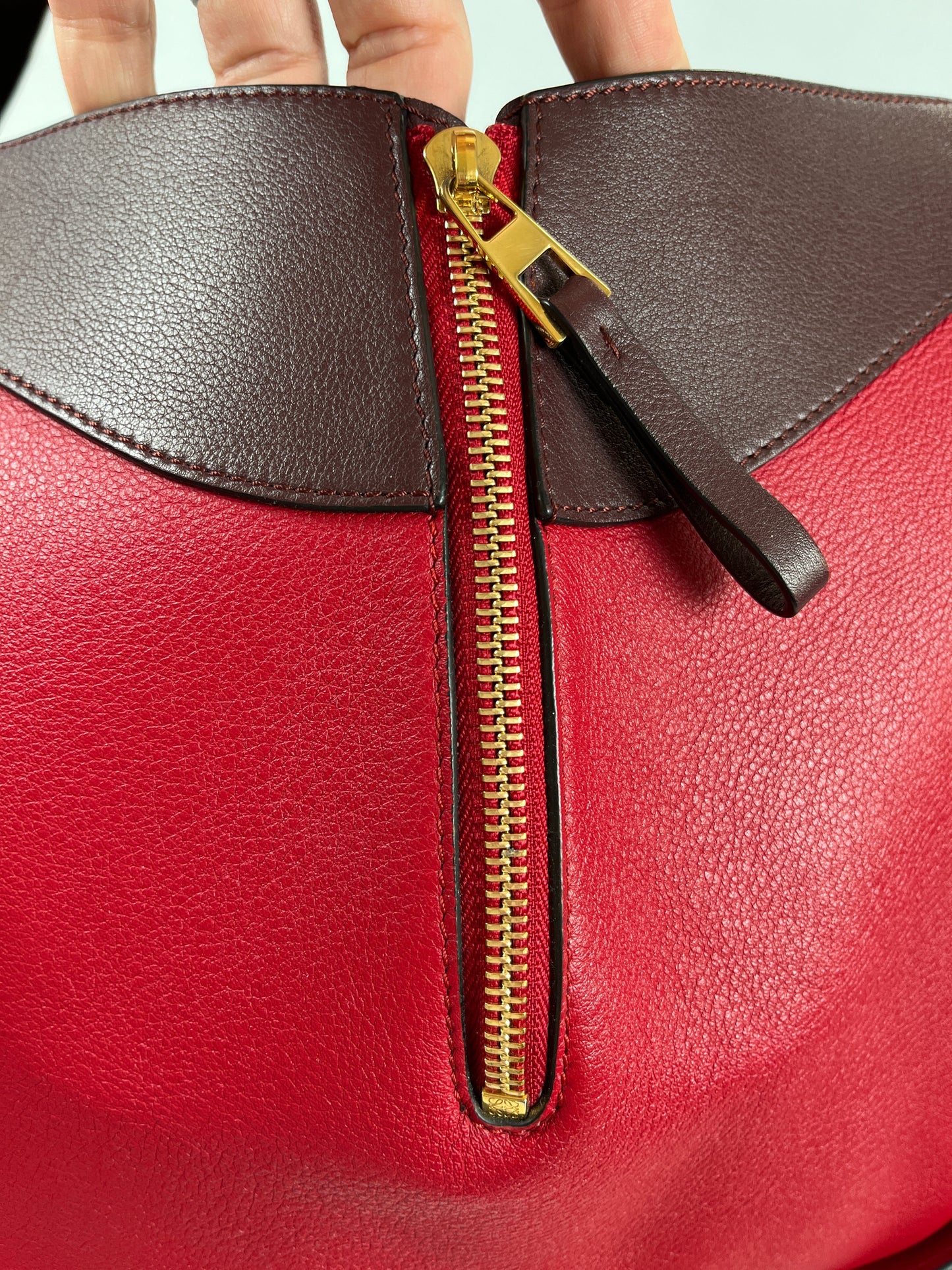 LOEWE - SMALL HAMMOCK BAG BURGUNDY & RED