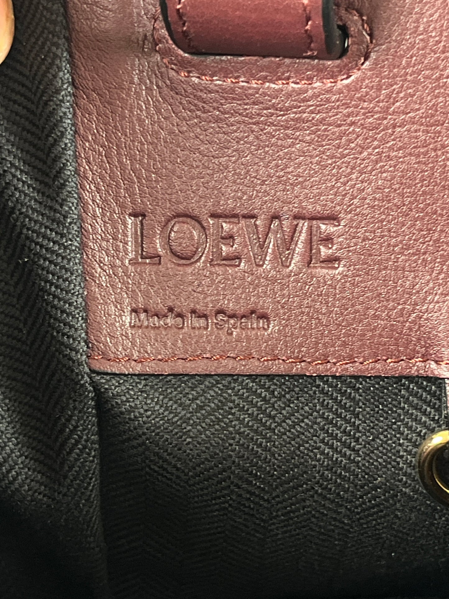LOEWE - SMALL HAMMOCK BAG BURGUNDY & RED