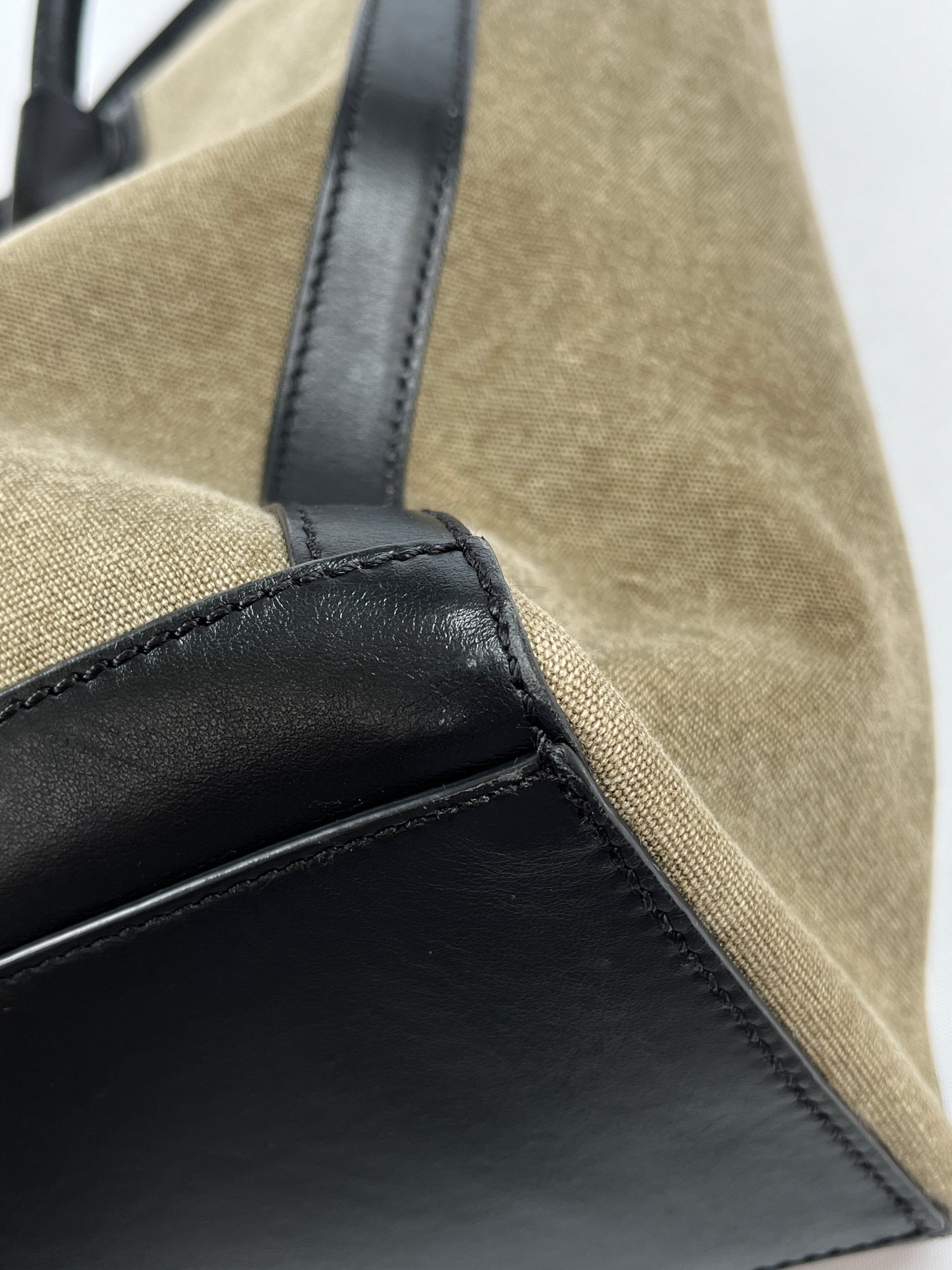 BALMAIN - B ARMY TOTE IN CANVAS & LEATHER