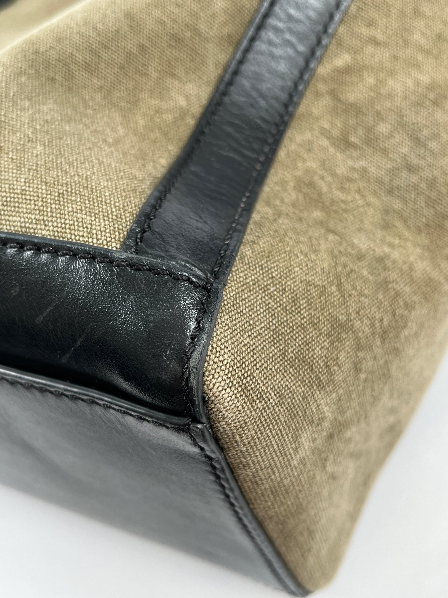 BALMAIN - B ARMY TOTE IN CANVAS & LEATHER