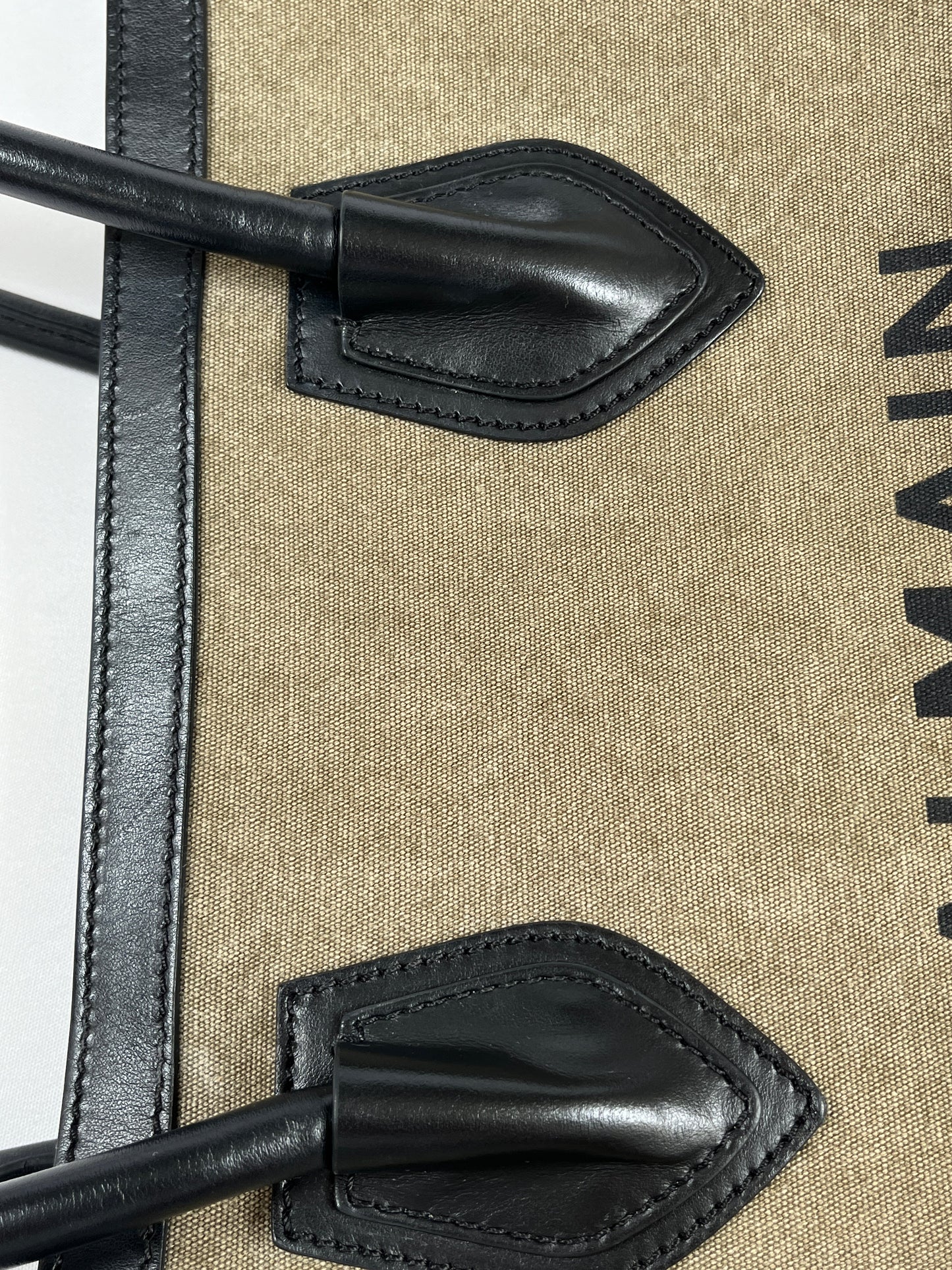 BALMAIN - B ARMY TOTE IN CANVAS & LEATHER