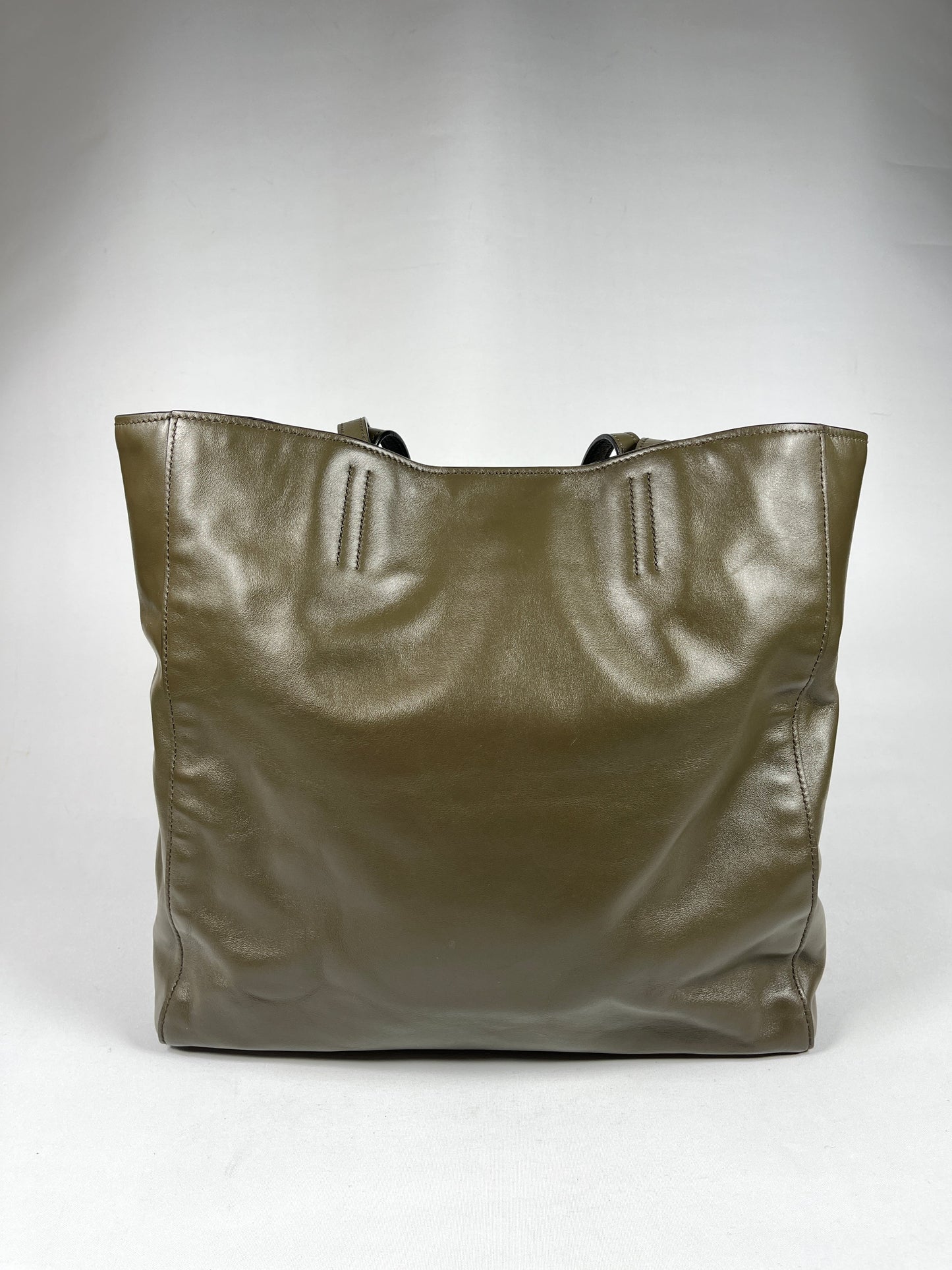 MIU MIU - DARK GREEN VITELLO LUX TOTE