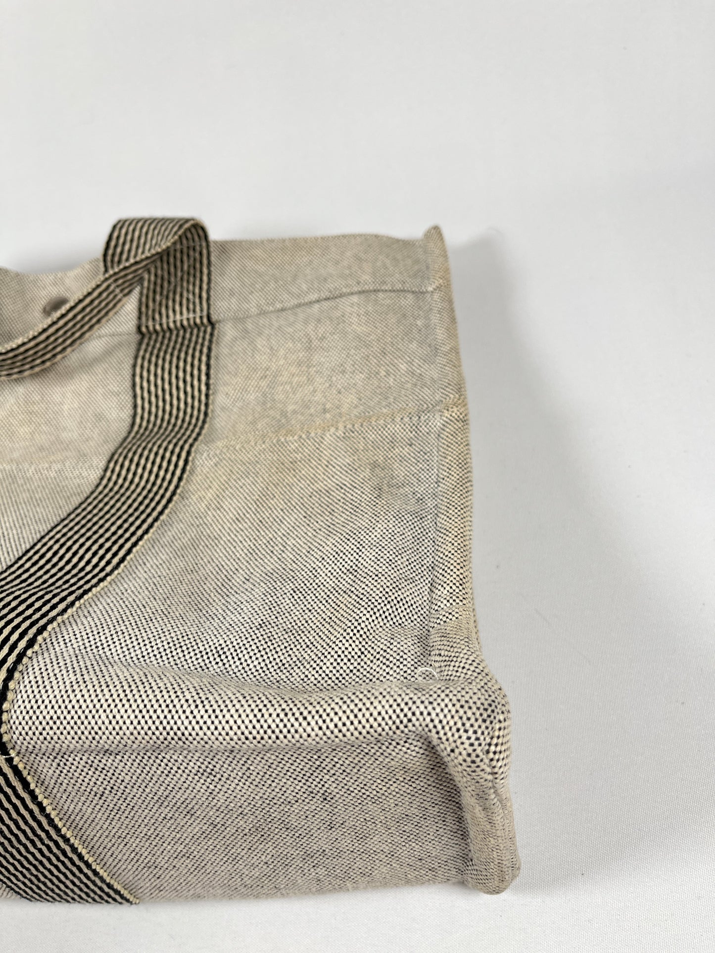 HERMÈS - GRAY COTTON CANVAS FOURRE-TOUT GM TOTE