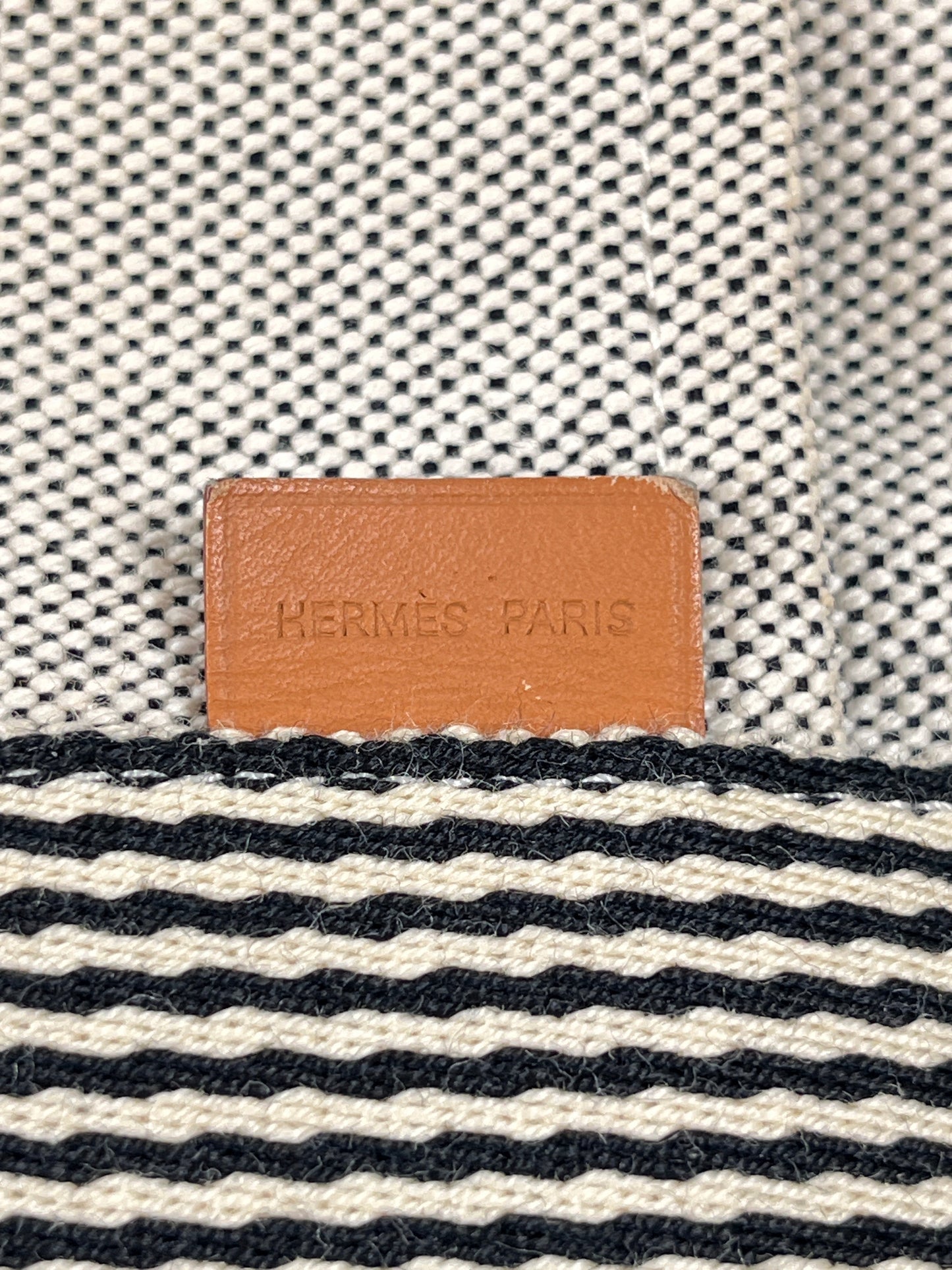 HERMÈS - GRAY COTTON CANVAS FOURRE-TOUT GM TOTE