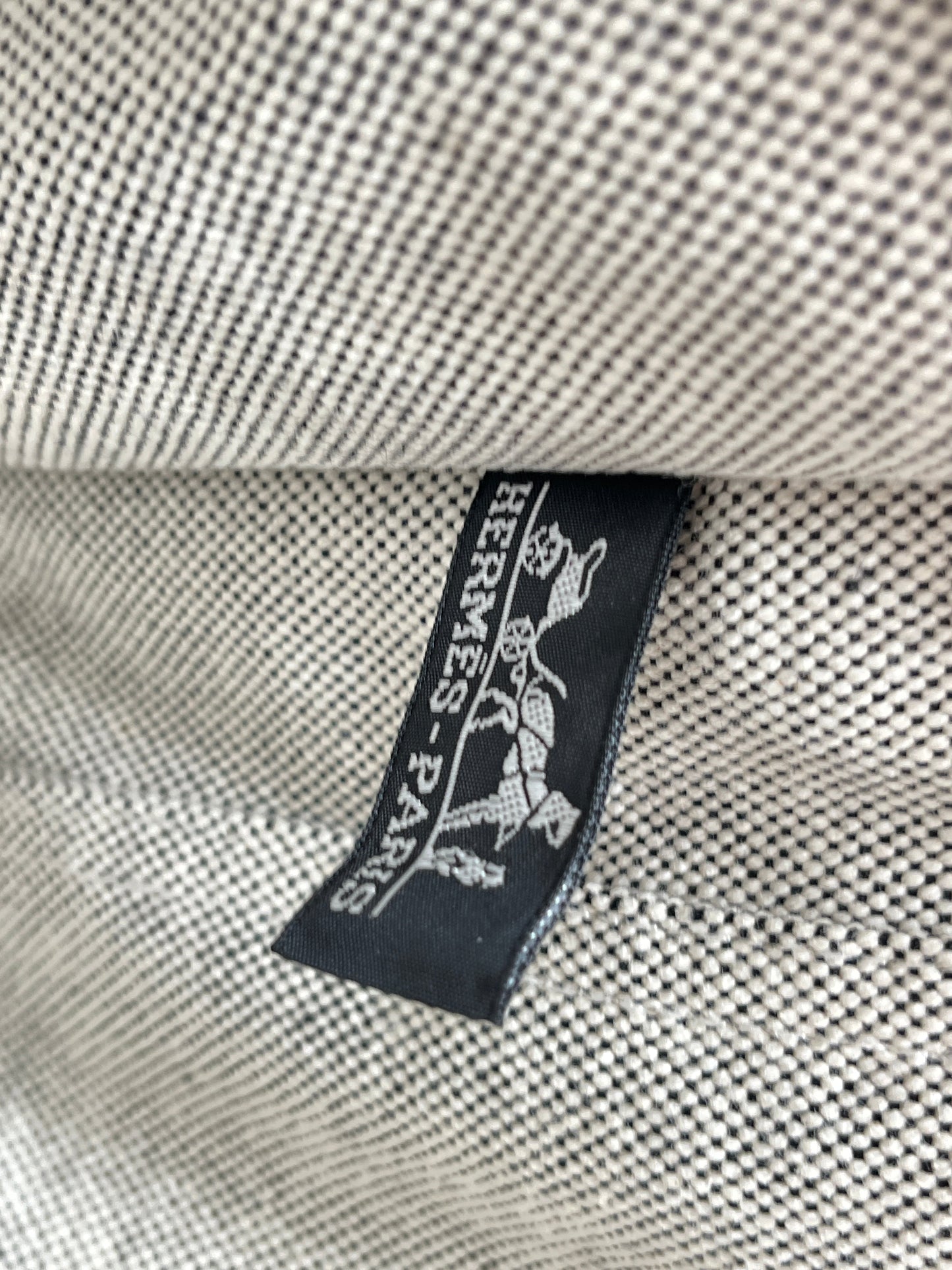 HERMÈS - GRAY COTTON CANVAS FOURRE-TOUT GM TOTE