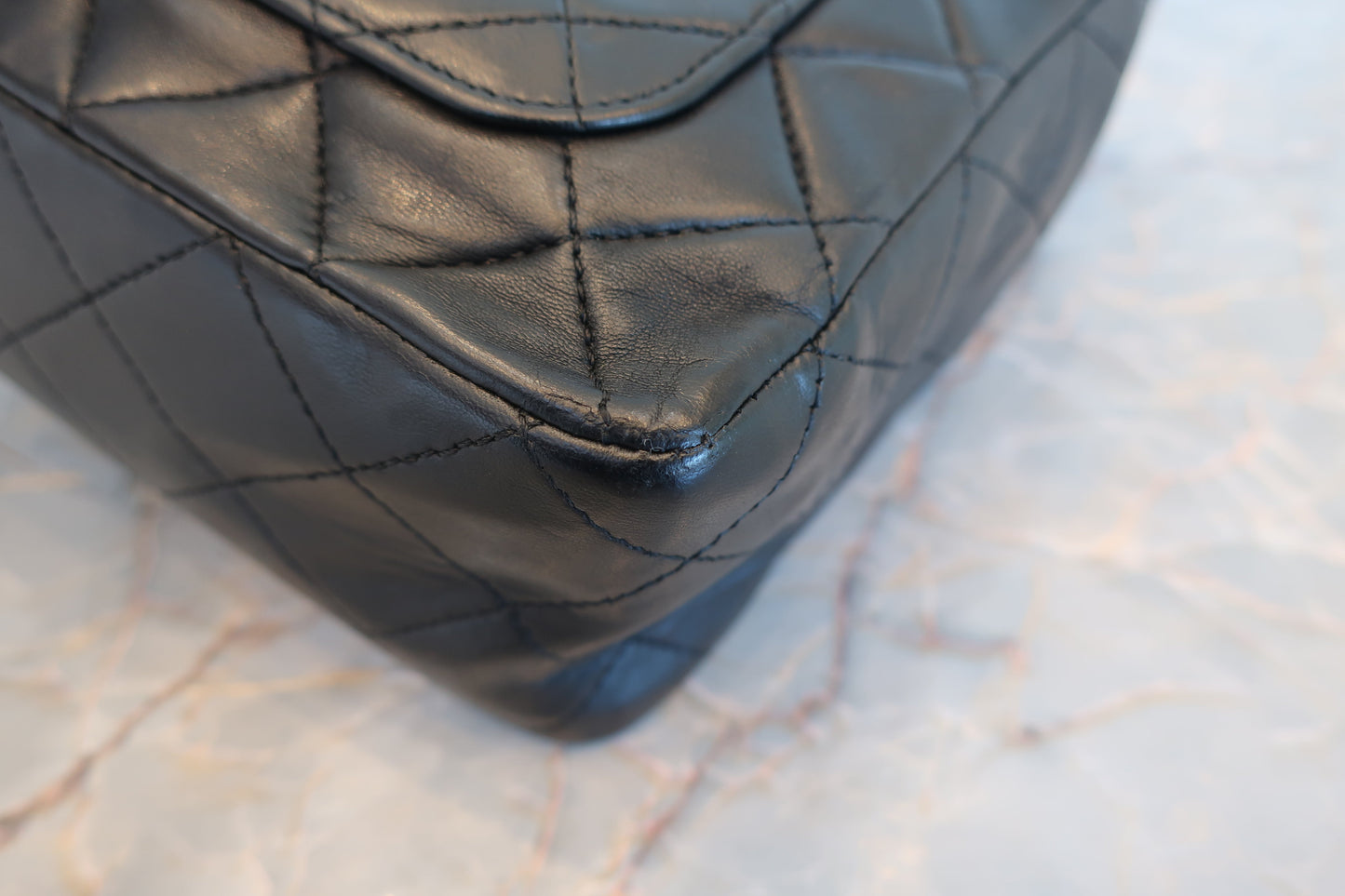 CHANEL/シャネル マトラッセWフラップWチェーンショルダーバッグ ラムスキン ブラック/ゴールド金具 ショルダーバッグ 700070159
