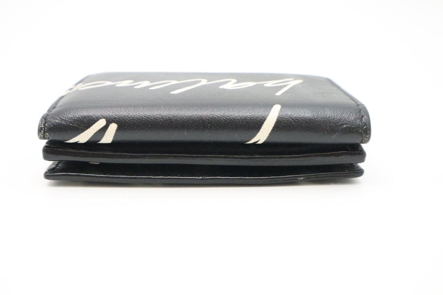 Balenciaga Compact Wallet in Black Graffiti Leather