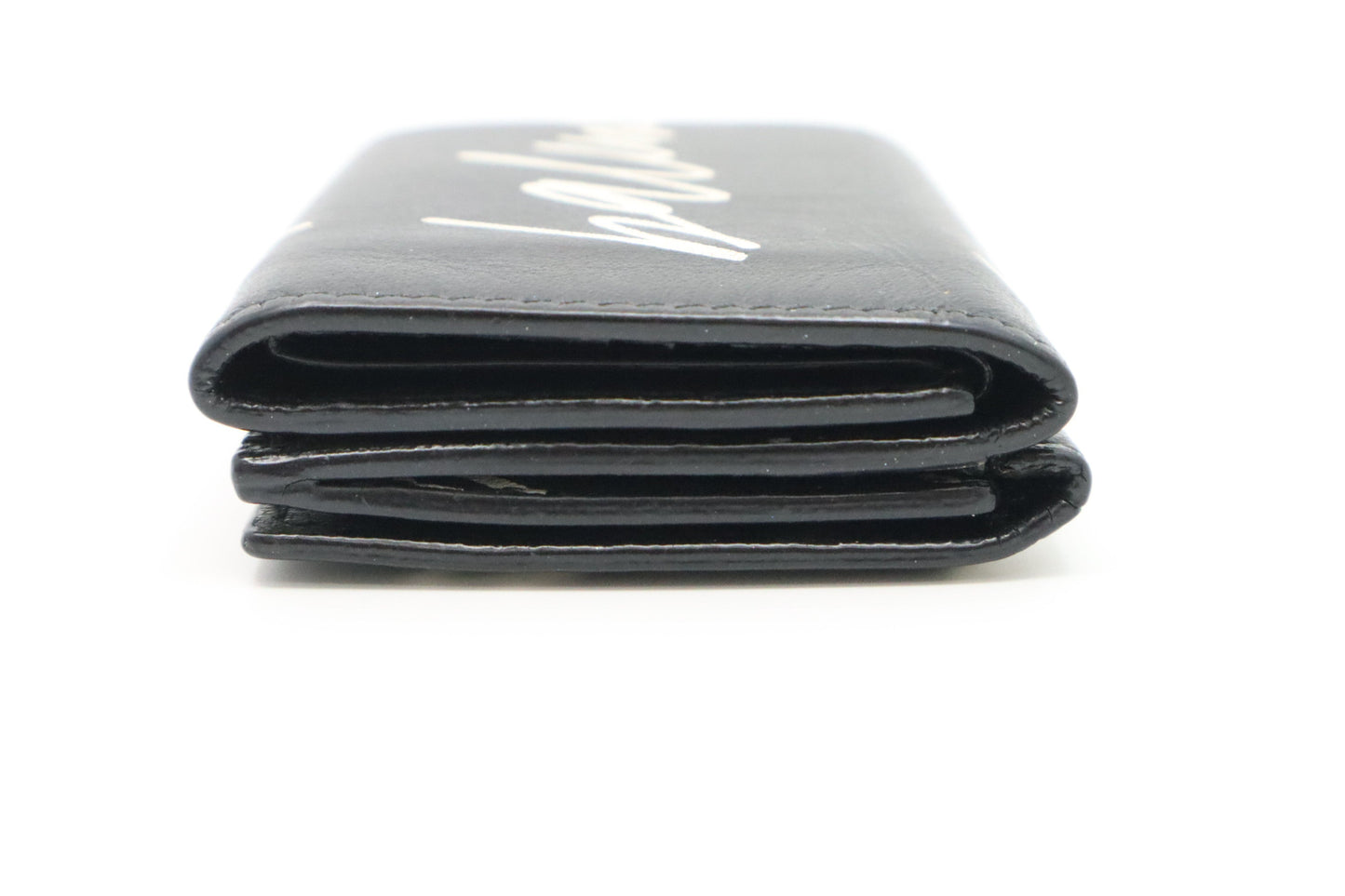 Balenciaga Compact Wallet in Black Graffiti Leather