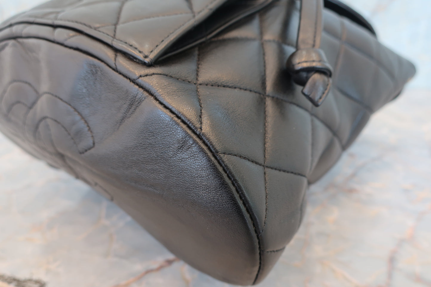 CHANEL/シャネル マトラッセチェーンリュック ラムスキン ブラック/ゴールド金具 リュック 700070193