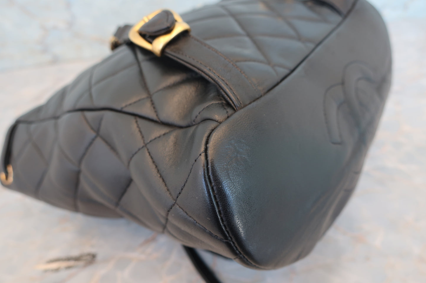 CHANEL/シャネル マトラッセチェーンリュック ラムスキン ブラック/ゴールド金具 リュック 700070193
