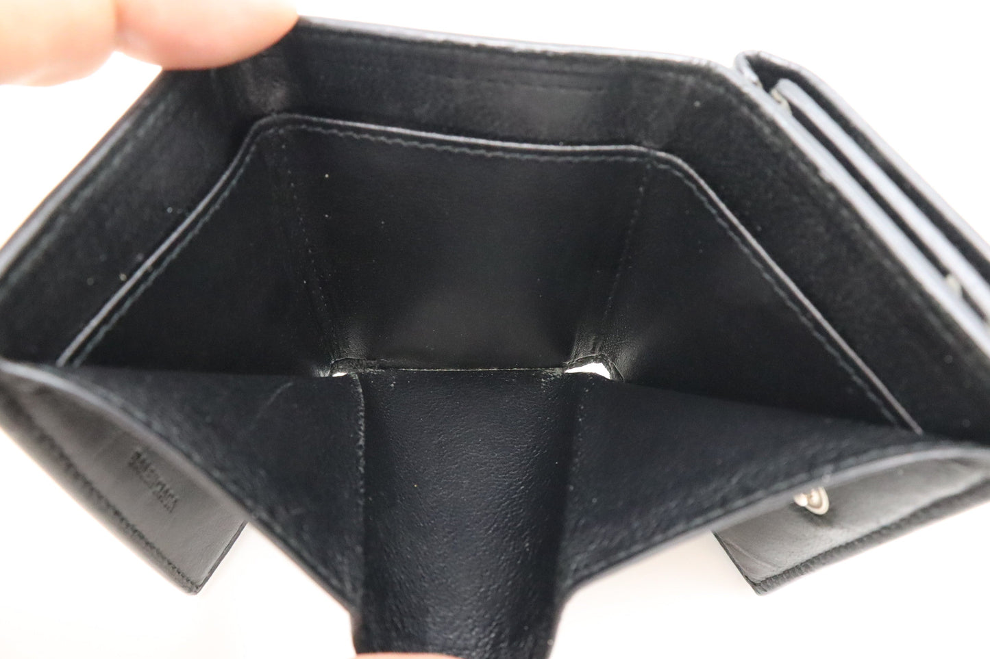 Balenciaga Compact Wallet in Black Graffiti Leather